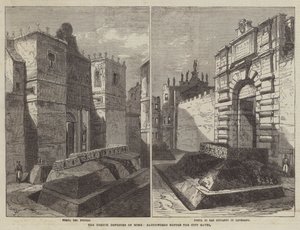 ローマのフランス防衛、シティゲートの前の土工事 作： Frank Watkins